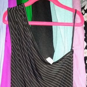 Topia Black/white striped top